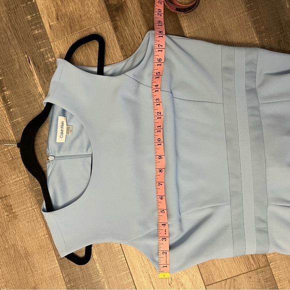 Gorgeous Calvin Klein powder blue fit and flare midi dress size 10 EUC - Picture 11 of 11